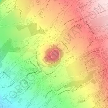 Carte topographique Piton Hyacinthe, altitude, relief