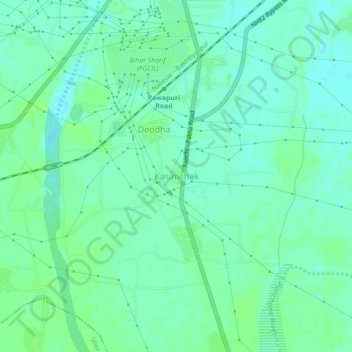 Carte topographique Kasimchak, altitude, relief