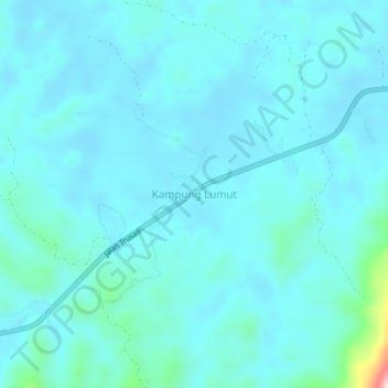 Carte topographique Kampung Lumut, altitude, relief