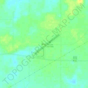 Carte topographique Bovine, altitude, relief