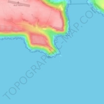 Carte topographique Bolt Head, altitude, relief