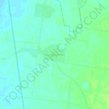 Carte topographique Aquiles Serdán, altitude, relief