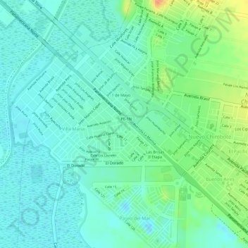 Carte topographique Y, altitude, relief