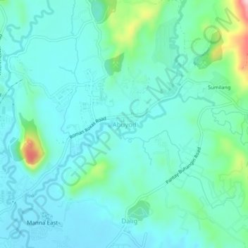 Carte topographique Abuyod, altitude, relief