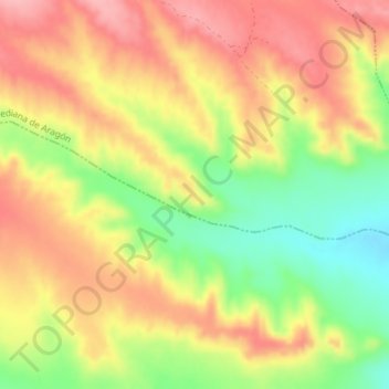 Carte topographique Pedriza, altitude, relief