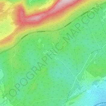 Carte topographique Les Grandes Baraques, altitude, relief