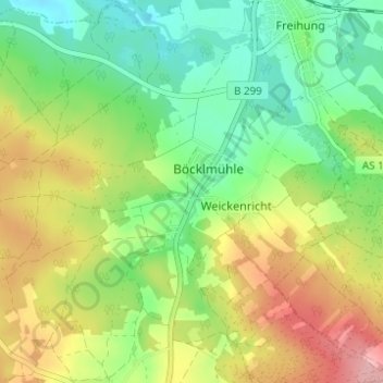 Carte topographique Seugast, altitude, relief