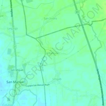 Carte topographique Villaflores, altitude, relief