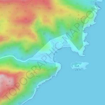 Carte topographique Çiftlik, altitude, relief