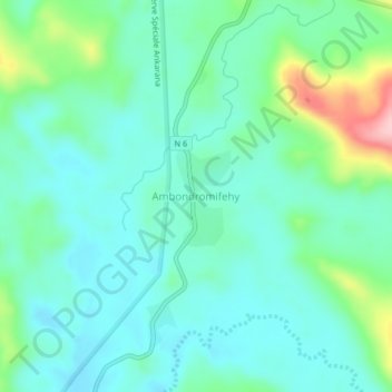 Carte topographique Ambondromifehy, altitude, relief