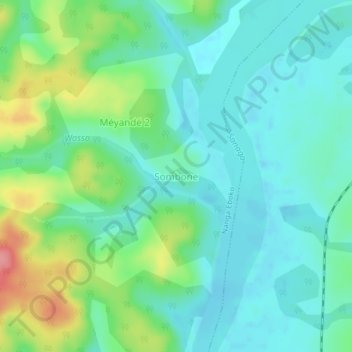 Carte topographique Sombone, altitude, relief