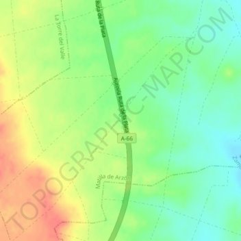 Carte topographique Hombre Muerto, altitude, relief