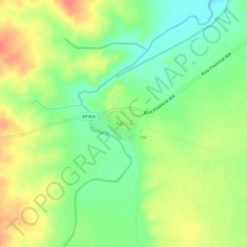 Carte topographique Renca, altitude, relief