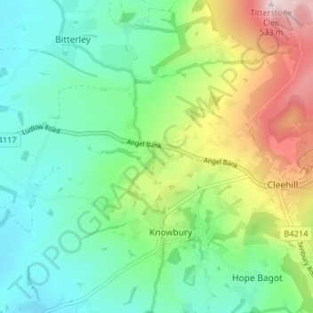 Carte topographique Farden, altitude, relief