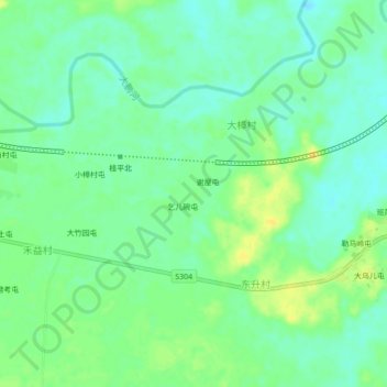 Carte topographique 寨村, altitude, relief