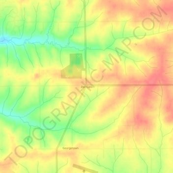 Carte topographique Zier Cors, altitude, relief