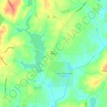Carte topographique Abilene, altitude, relief