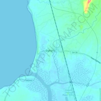 Carte topographique Dahanu, altitude, relief
