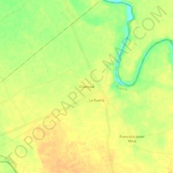 Carte topographique Chamizal, altitude, relief