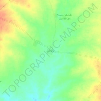 Carte topographique Sipora, altitude, relief
