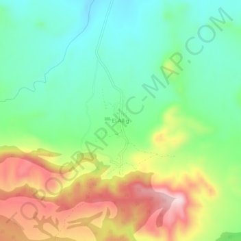 Carte topographique El Allig, altitude, relief