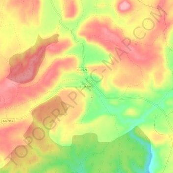 Carte topographique Renales, altitude, relief