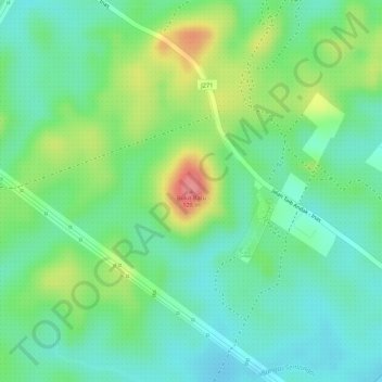 Carte topographique Bukit Batu, altitude, relief