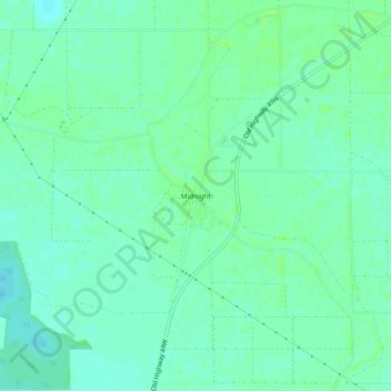 Carte topographique Midnight, altitude, relief