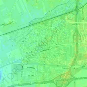 Carte topographique De Bult, altitude, relief