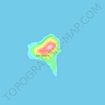 Carte topographique Monas, altitude, relief