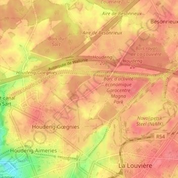 Carte topographique Lait Beurré, altitude, relief