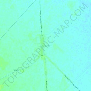 Carte topographique Udaquiola, altitude, relief