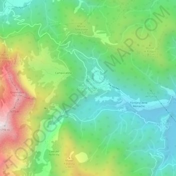 Carte topographique Vagli Sopra, altitude, relief