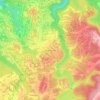 Carte topographique Glade Springs, altitude, relief