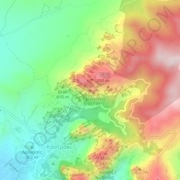 Carte topographique Devil's tower, altitude, relief
