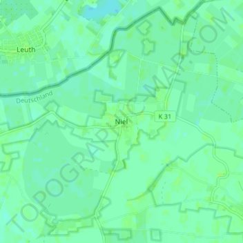 Carte topographique Niel, altitude, relief