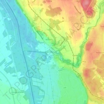 Carte topographique Au, altitude, relief