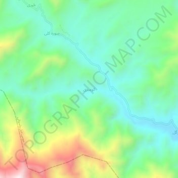 Carte topographique Kumbaray, altitude, relief
