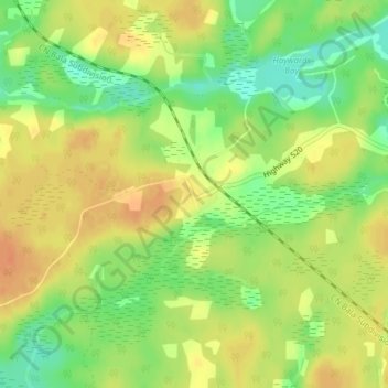 Carte topographique Ardbeg, altitude, relief