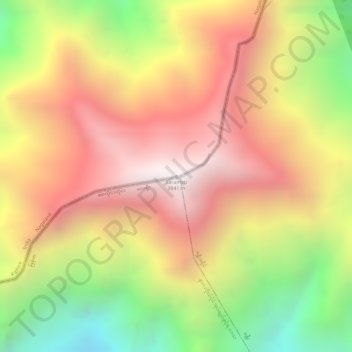 Carte topographique Mount Saramati, altitude, relief