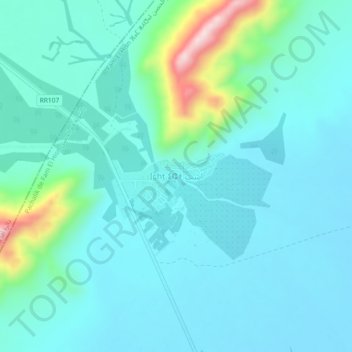 Carte topographique Icht, altitude, relief