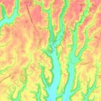 Carte topographique Tragliata, altitude, relief