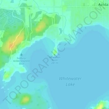 Carte topographique McMahon Point, altitude, relief