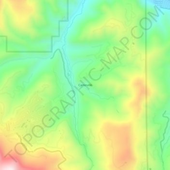 Carte topographique Carterville, altitude, relief