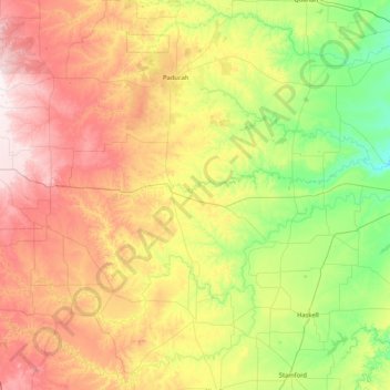 Carte topographique King, altitude, relief