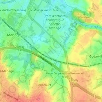 Carte topographique Longsart, altitude, relief