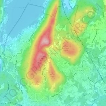 Carte topographique Cuirone, altitude, relief