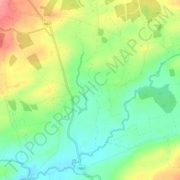 Carte topographique Kilshanny, altitude, relief