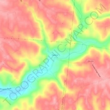 Carte topographique Cedron, altitude, relief
