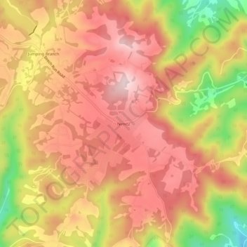 Carte topographique Nimitz, altitude, relief